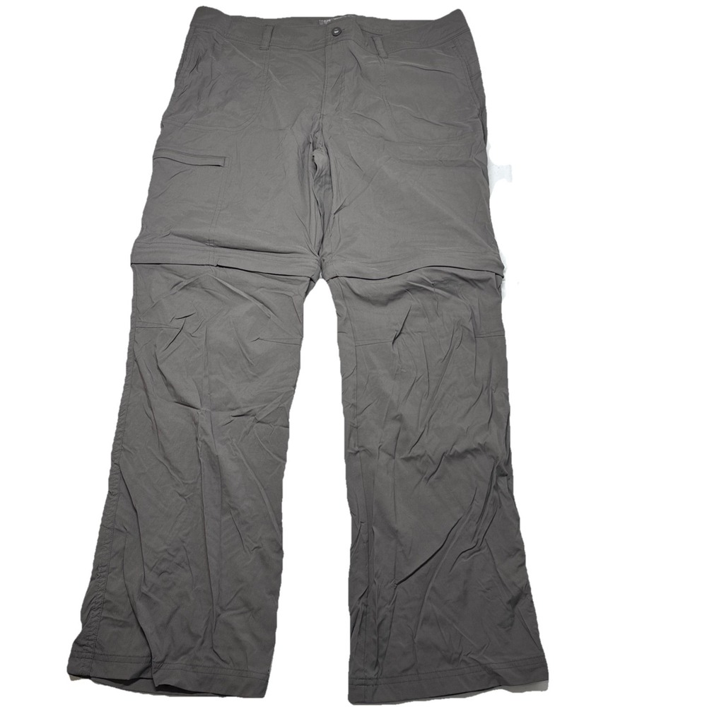 Gander Mountain Guide series Women Gray convertible hiking pants Sz 14 fit 36*30